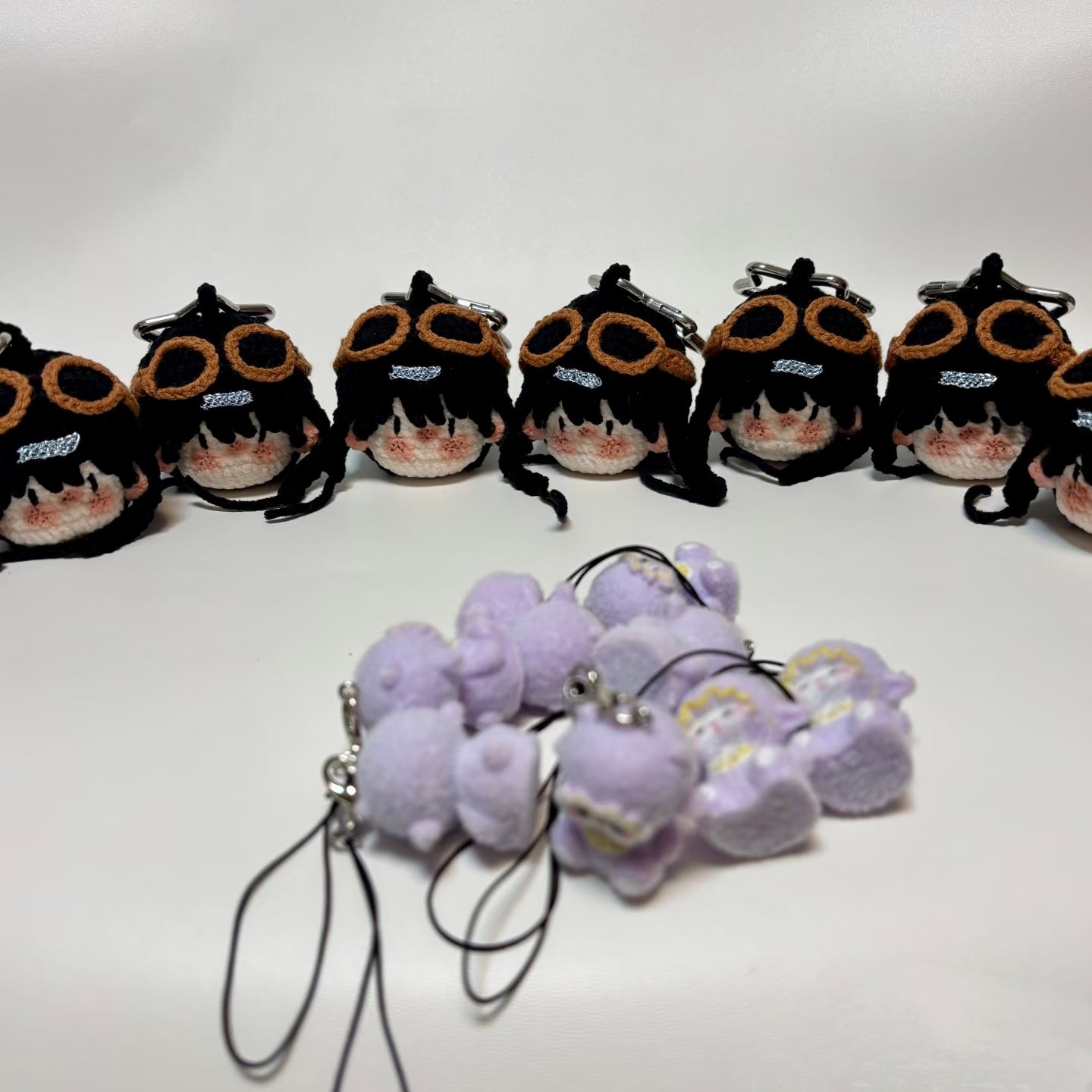 Zhang Yixing cartoon plush pilot cap keychain pendant cute bag accessory finished product