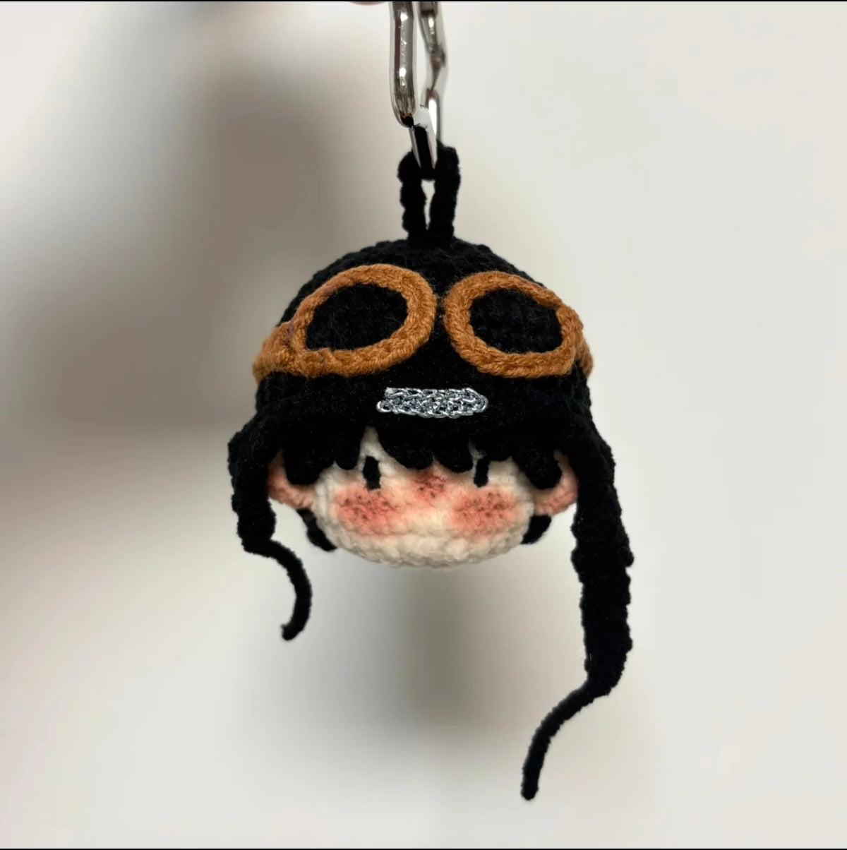 Zhang Yixing cartoon plush pilot cap keychain pendant cute bag accessory finished product