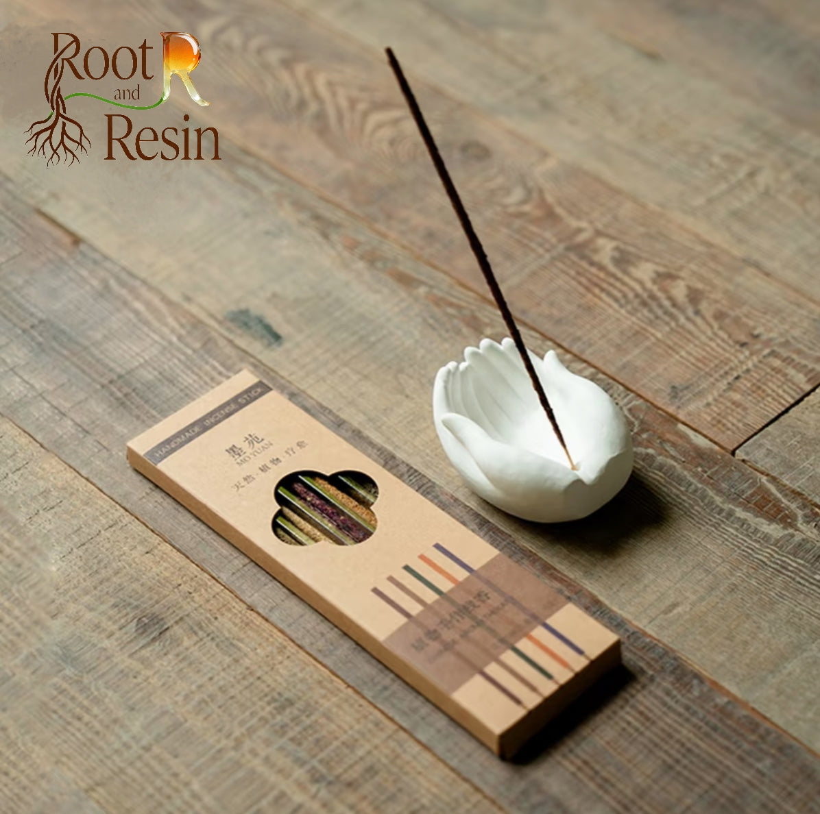 "5 Fragrances to Experience" Present Hand-Shaped Incense Holder