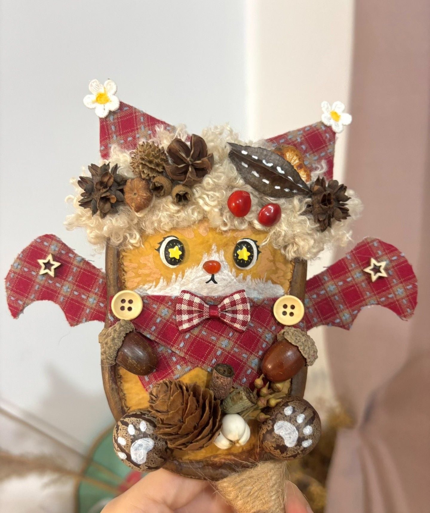 Bean pod doll - Cat-shaped